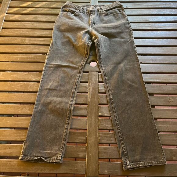 Vintage Lee Black Denim Jeans (36 x 34) (Made in USA 🇺🇸) - Picture 4 of 6